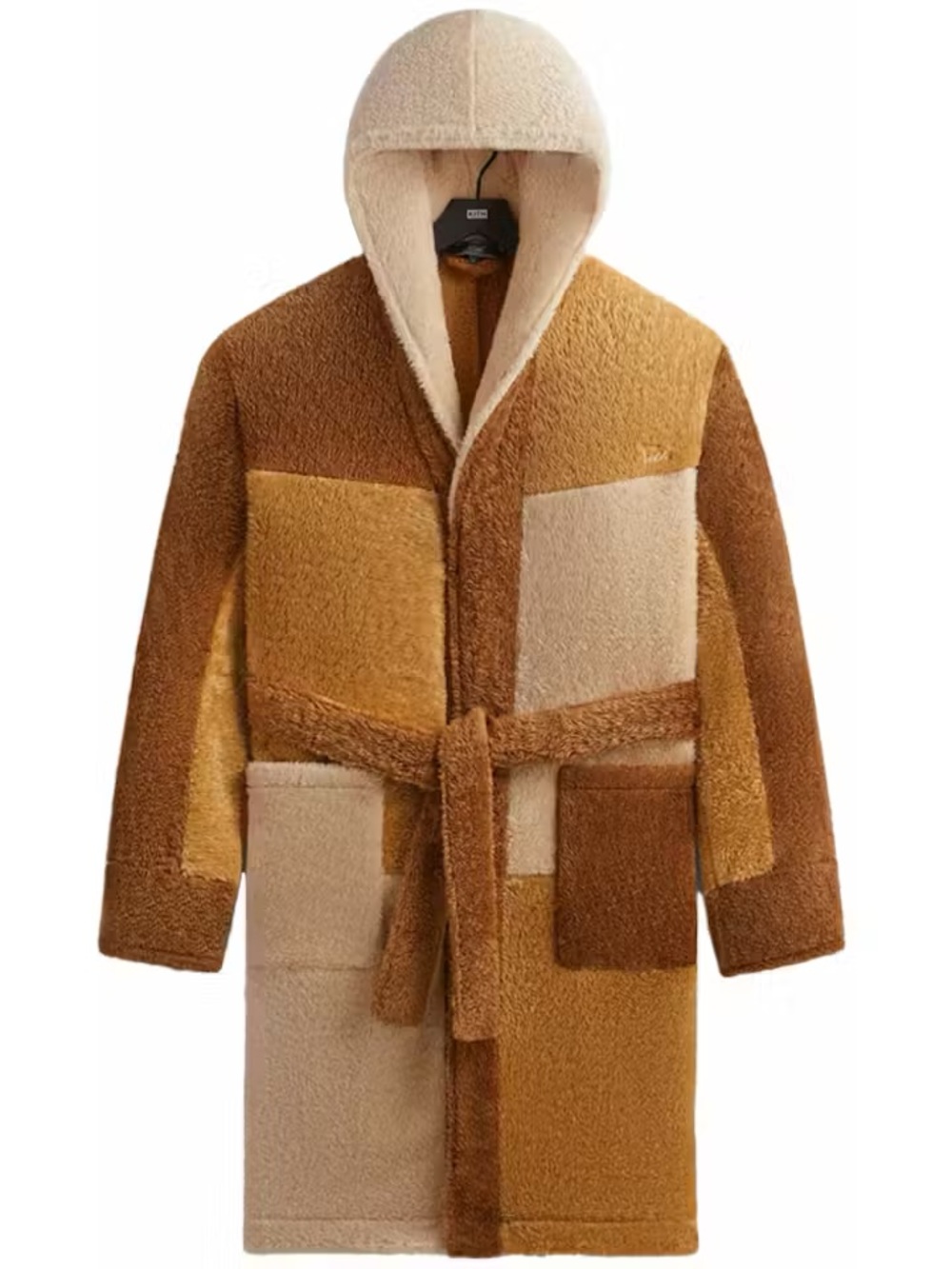 NWT Kith Colorblock Robe in Brown, Tan & Cream - Size Small